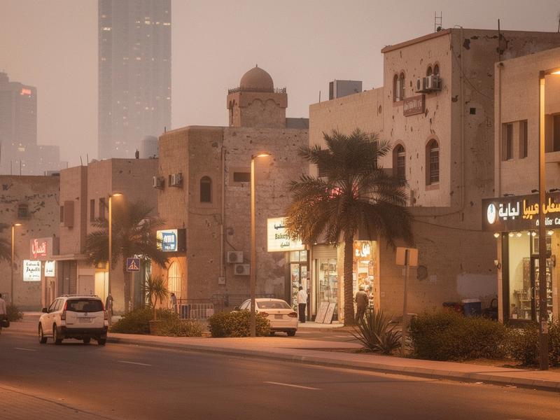 Evening streetscape and calm resort atmosphere